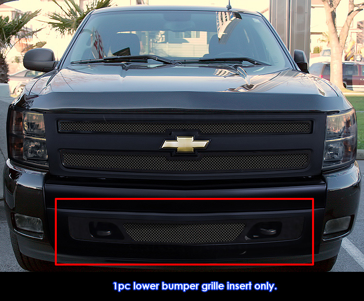 2007-2013 Chevy Silverado 1500 Lower Bumper Black Wire Mesh Grille