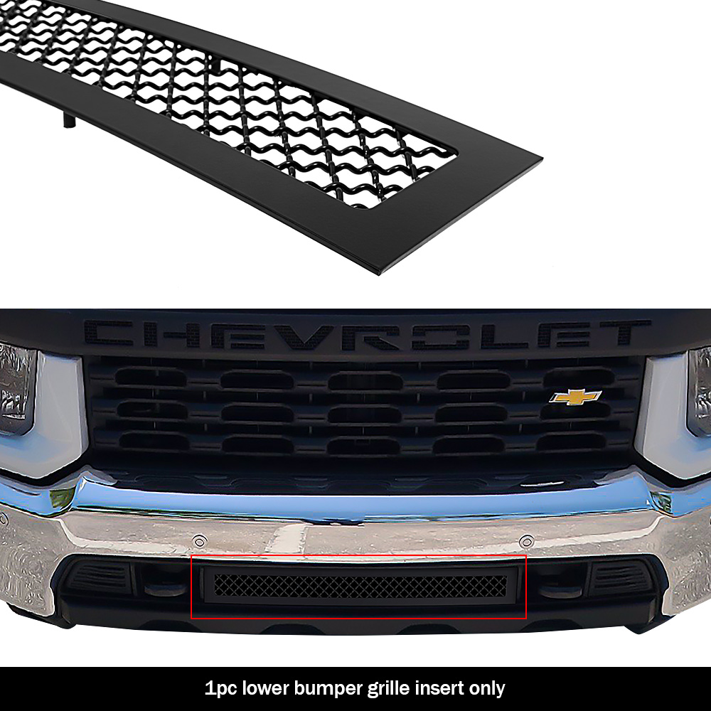 2020-2023 Chevy Silverado 2500 /2020-2023 Chevy Silverado 3500 Lower Bumper Black Wire Mesh Grille