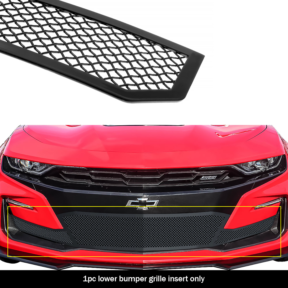 2019-2024 Chevy Camaro 1SS/2SS Lower Bumper Black Wire Mesh Grille