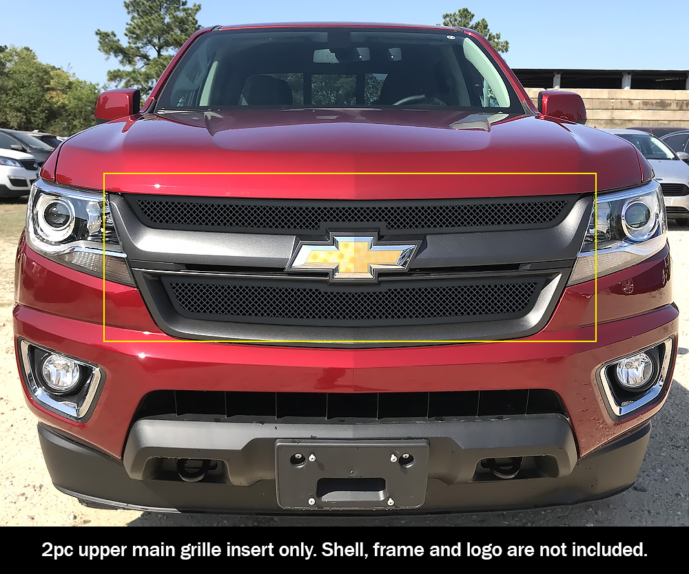 2015-2020 Chevy Colorado Not For ZR2 Model MAIN UPPER Black Wire Mesh Grille