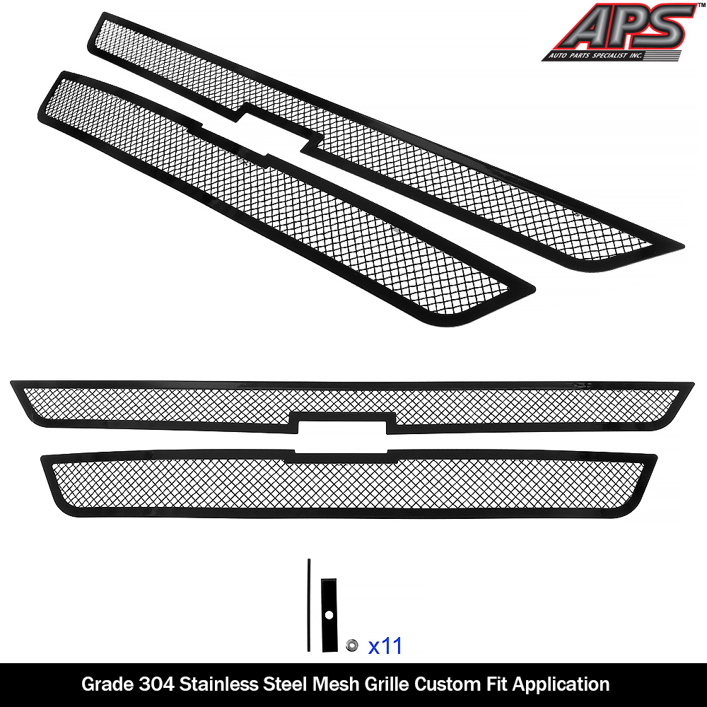 2015-2020 Chevy Colorado Not For ZR2 Model MAIN UPPER Black Wire Mesh Grille