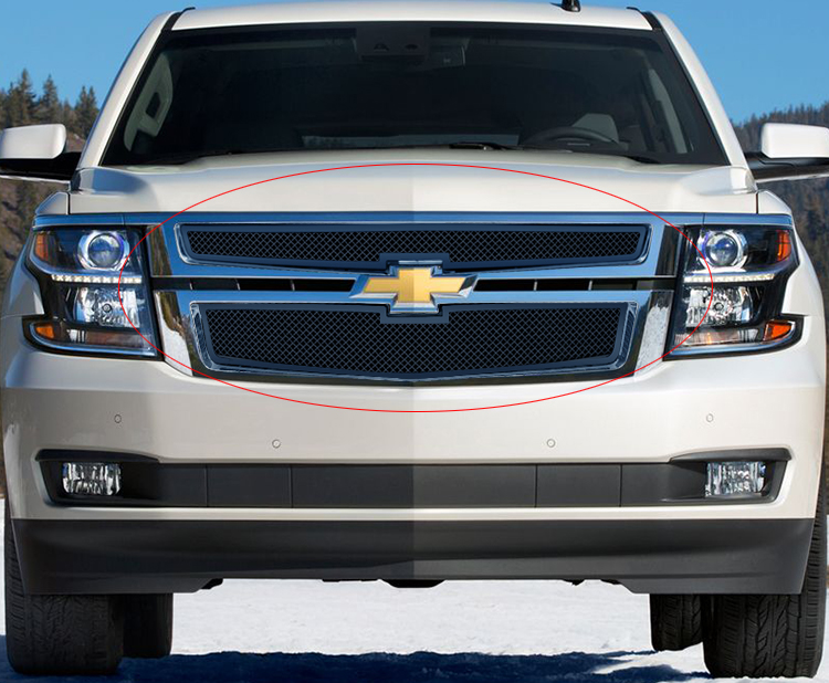 2015-2020 Chevy Suburban (For Both Honeycomb Style and Bar Style)/2015-2020 Chevy Tahoe (For Both Honeycomb Style and Bar Style) Main Upper Black Wire Mesh Grille