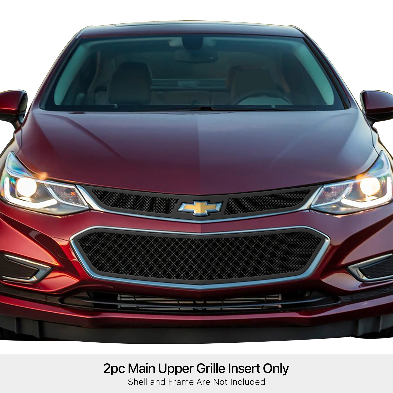 2016-2018 Chevy Cruze Not for RS Package Main Upper Black Wire Mesh Grille