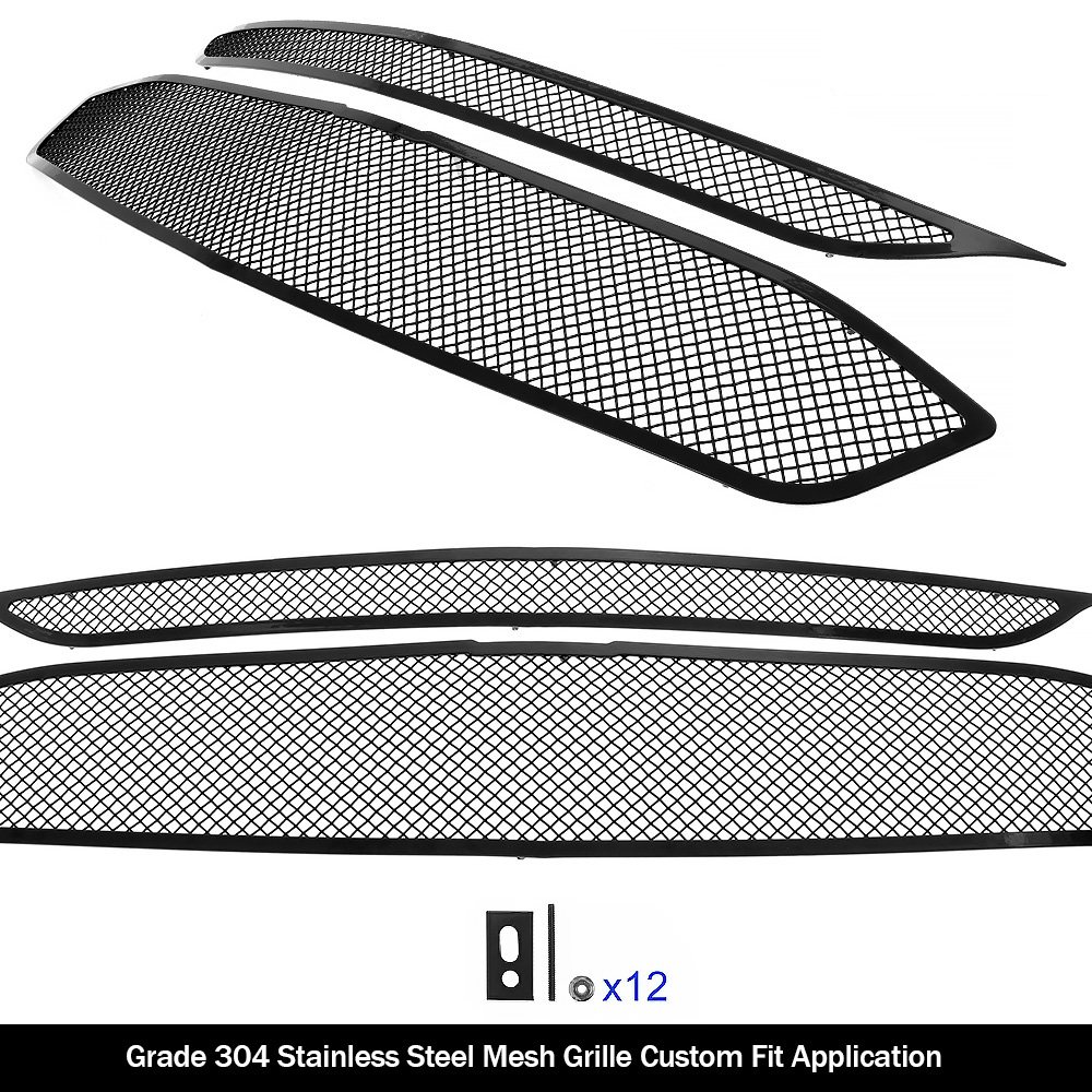 2016-2018 Chevy Malibu (Not for Limited Model) Main Upper Black Wire Mesh Grille