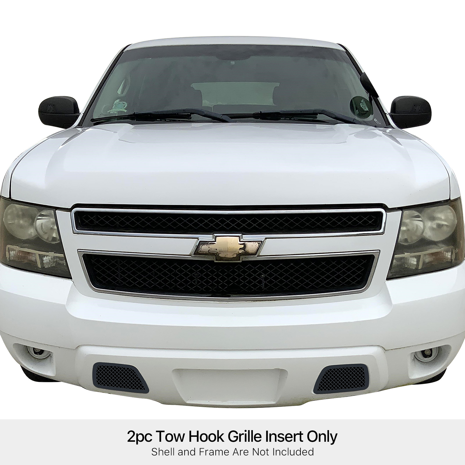 2007-2014 Chevy Avalanche Not For Z71 Model Tow Hook Must be Removed/2007-2014 Chevy Suburban Not For Z71 Model Tow Hook Must be Removed/2007-2014 Chevy Tahoe Not For Z71/ Hybrid Model Tow Hook Must be Removed Tow Hook Black Wire Mesh Grille