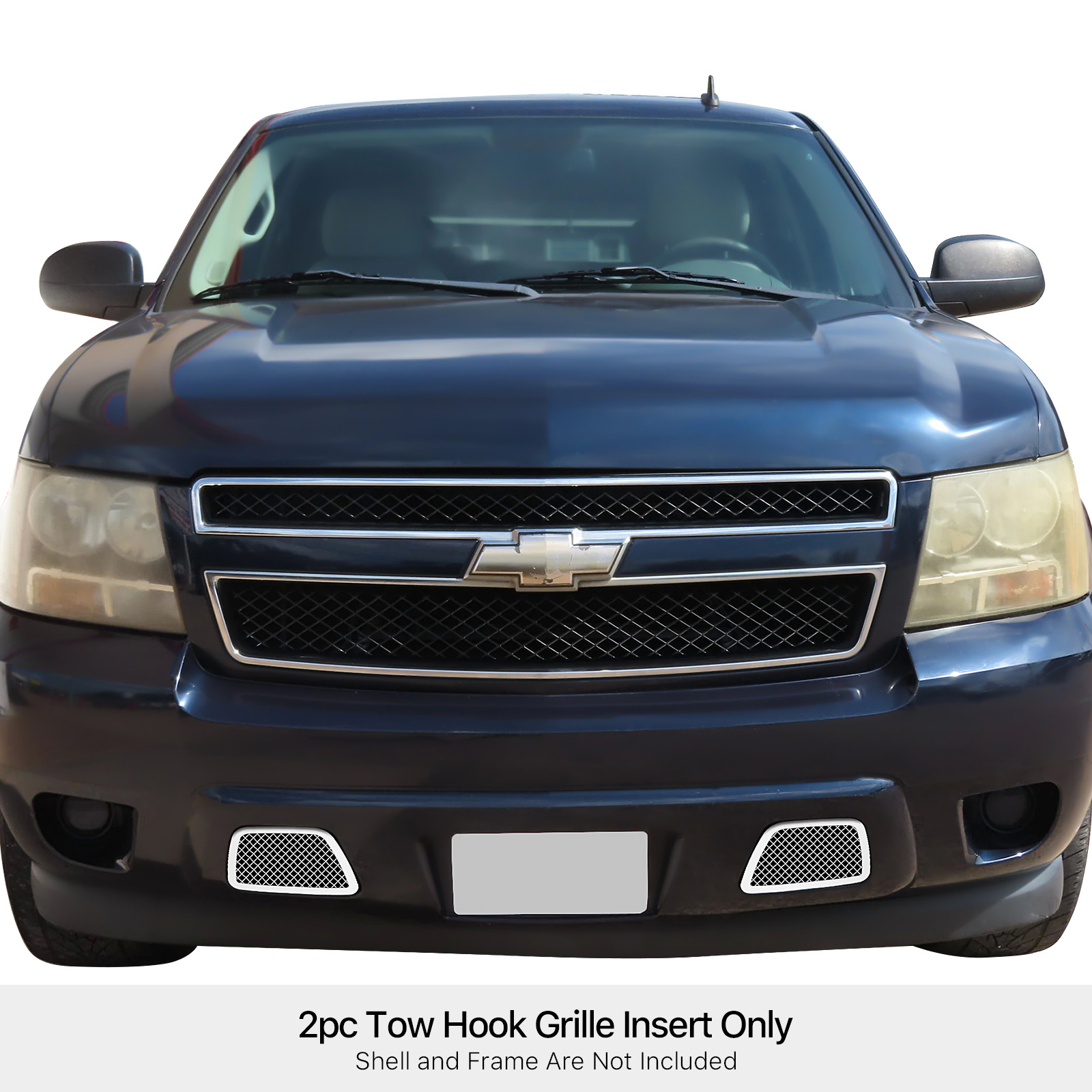 2007-2014 Chevy Avalanche Not For Z71 Model Tow Hook Must be Removed/2007-2014 Chevy Suburban Not For Z71 Model Tow Hook Must be Removed/2007-2014 Chevy Tahoe Not For Z71/ Hybrid Model Tow Hook Must be Removed Tow Hook Wire Mesh Grille