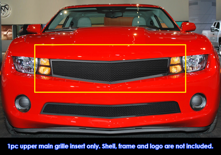 2010-2013 Chevy Camaro Short Not for ZL1 Model Main Upper Black Wire Mesh Grille