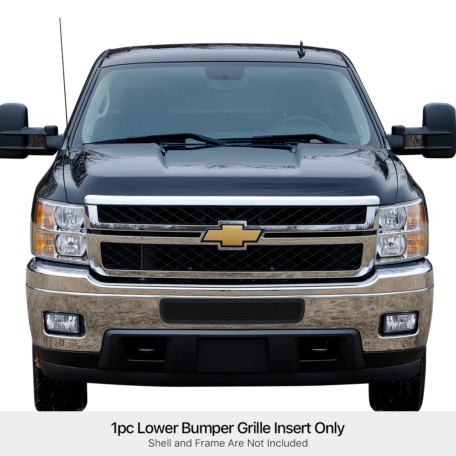 2011-2014 Chevy Silverado 2500 HD /2011-2014 Chevy Silverado 3500 HD Lower Bumper Black Wire Mesh Grille