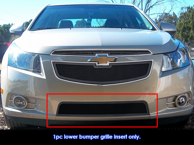 2011-2014 Chevy Cruze Not for RS Package and Turbo Lower Bumper Black Wire Mesh Grille