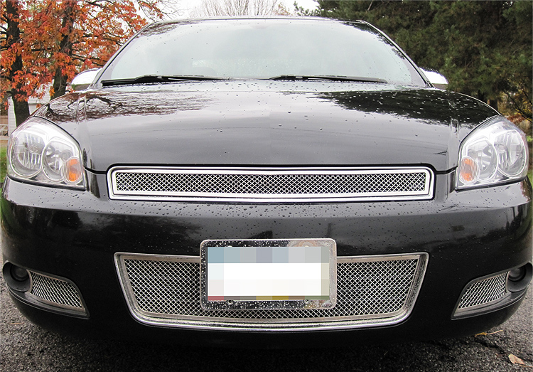 2006-2013 Chevy Impala With Fog Light /2014-2016 Chevy Impala Limited Model Only With Fog Light Main Upper + Lower Bumper Wire Mesh Grille