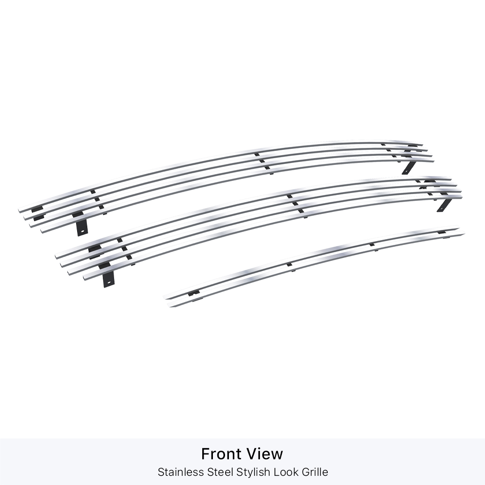 1999-2002 Chevy Silverado 1500 /2000-2006 Chevy Suburban /2000-2006 Chevy Tahoe /2000-2006 Chevy Avalanche Main Upper + Lower Bumper Stainless Steel Billet Grille