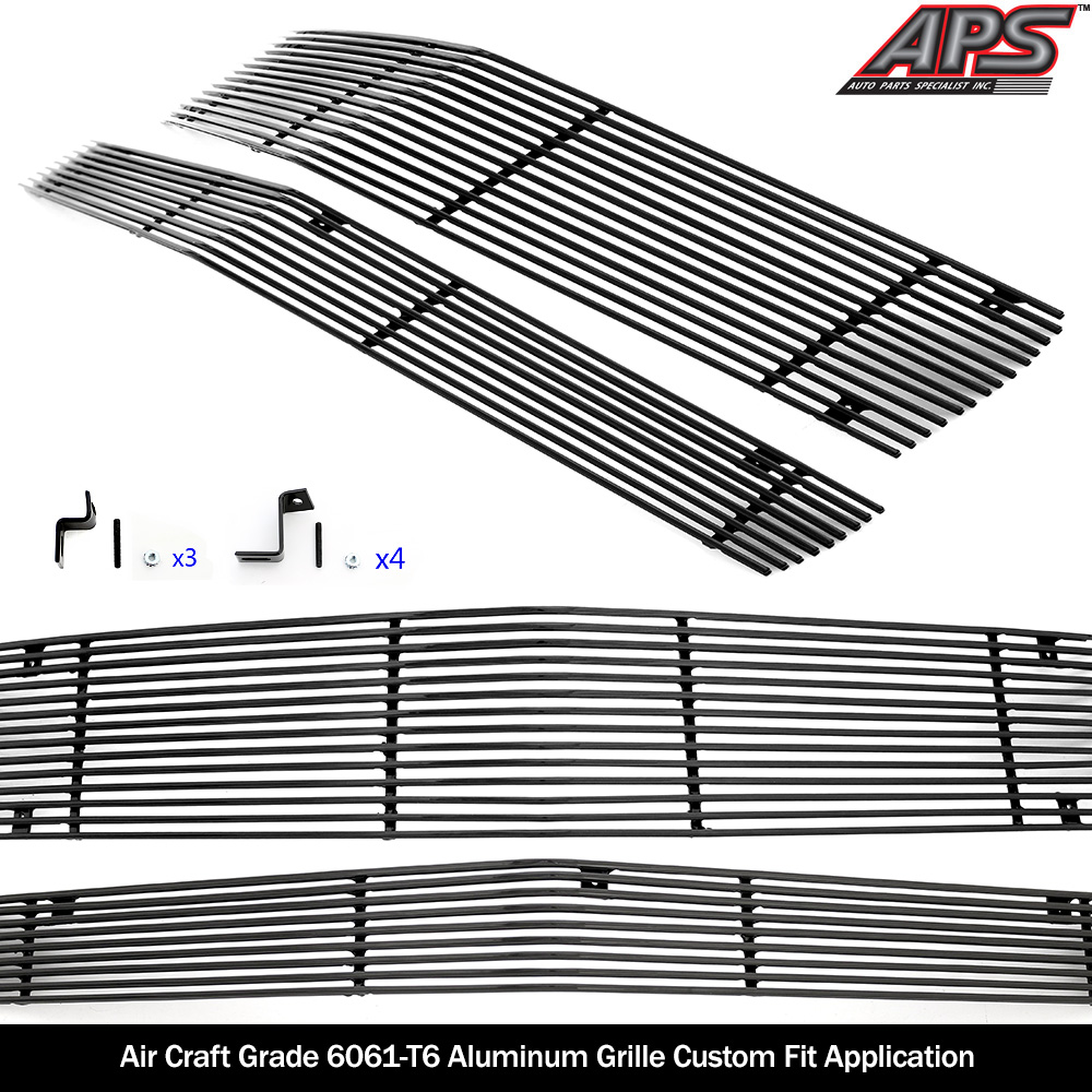 1978-1981 Chevy Camaro MAIN UPPER + LOWER BUMPER Aluminum Billetuminum Billet Wide Grille