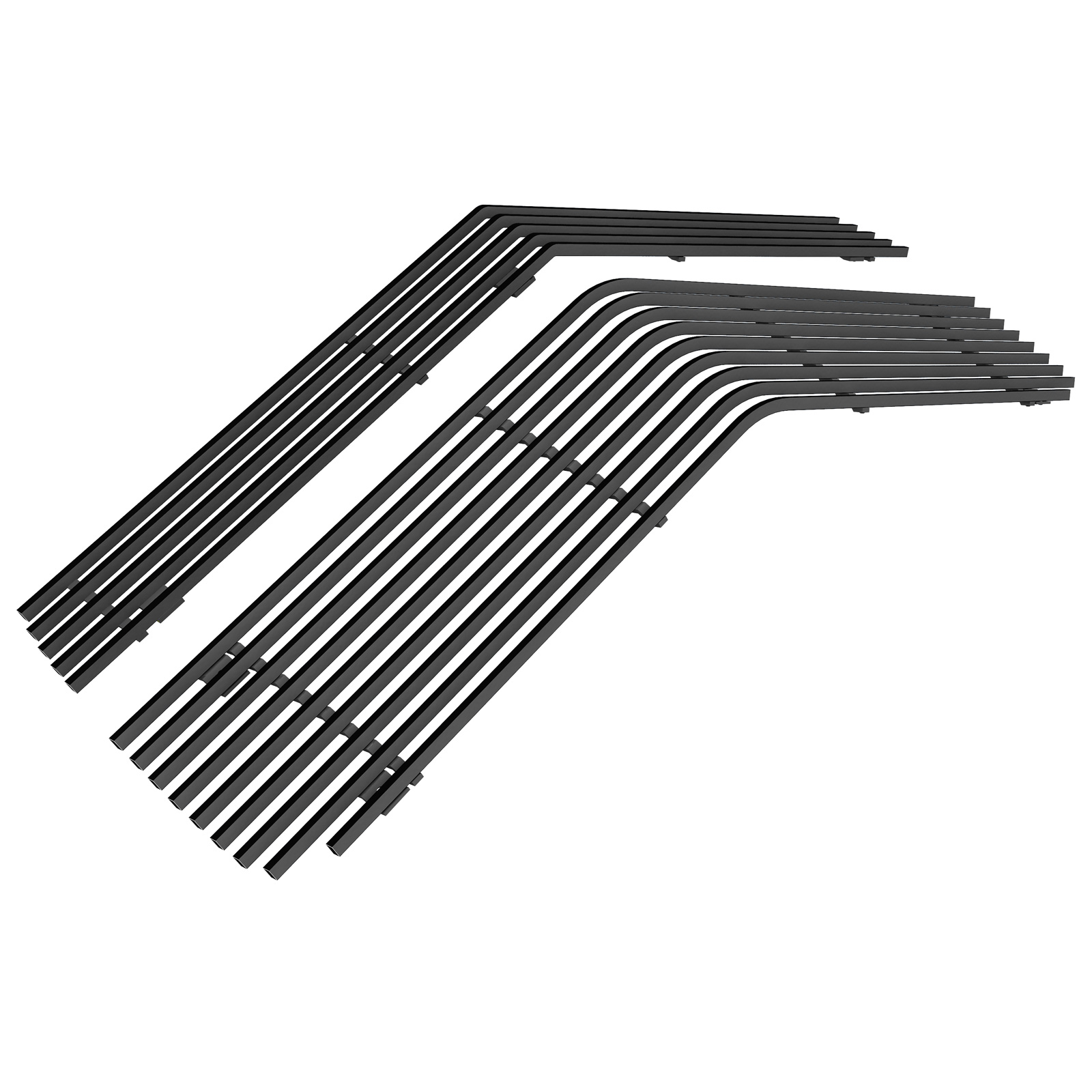 1978-1981 Chevy Camaro Main Upper + Lower Bumper Black Stainless Steel Billet Grille