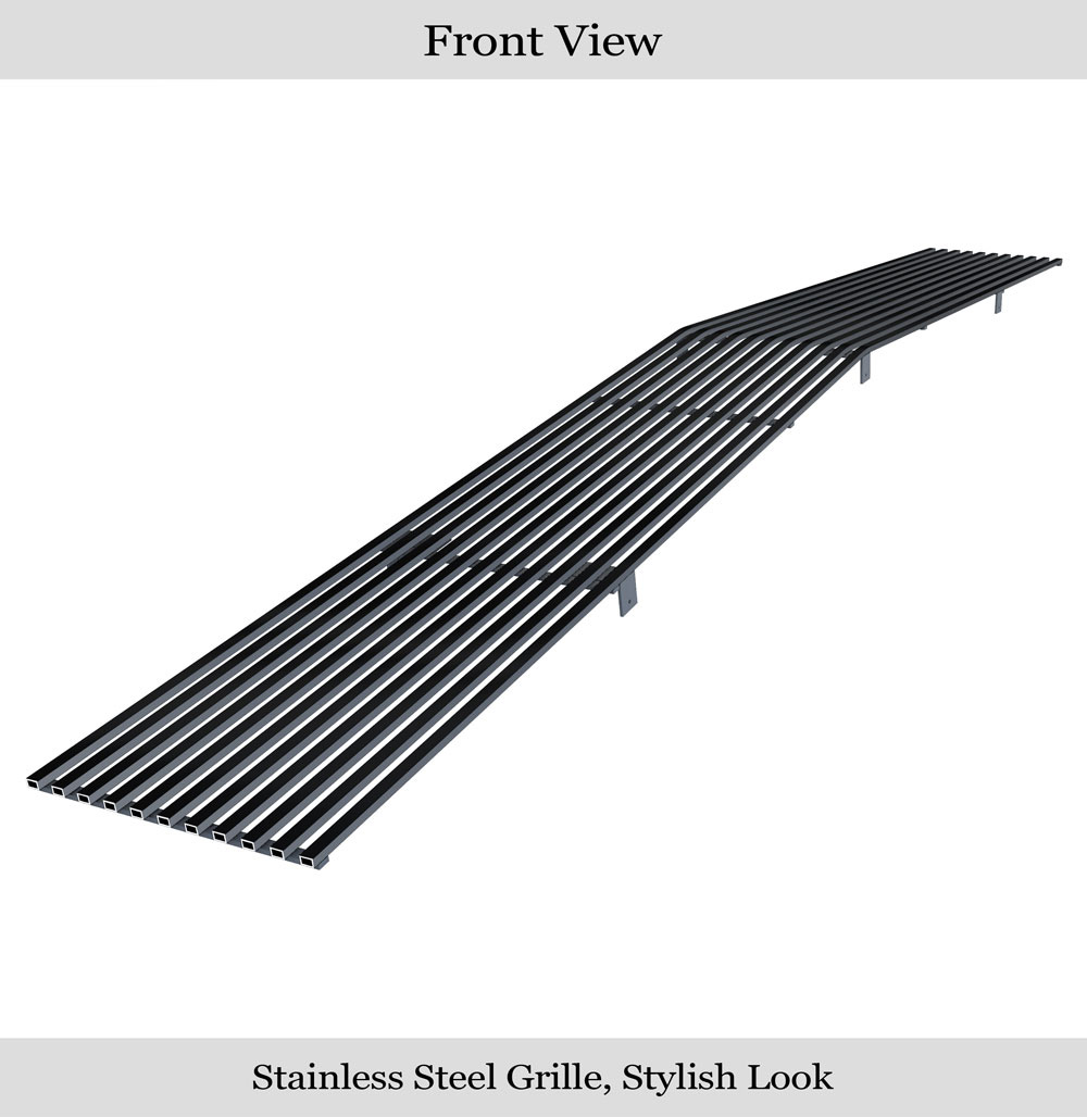 1991-1994 Chevy Blazer Phantom Grille/1991-1993 Chevy S-10 Phantom Grille Main Upper Black Stainless Steel Billet Grille