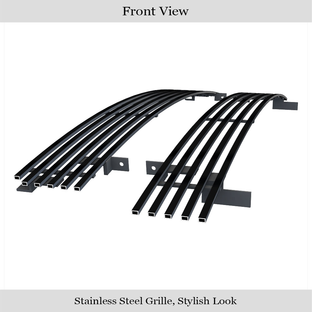 2001-2002 Chevy Silverado 2500 Install Behind Opening/2001-2002 Chevy Silverado 3500 Install Behind Opening Main Upper Black Stainless Steel Billet Grille