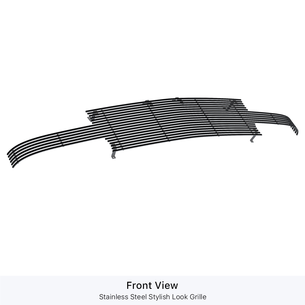 1999-2002 Chevy Silverado 1500 Full Face/2000-2006 Chevy Suburban Full Face/2000-2006 Chevy Tahoe Full Face Main Upper Black Stainless Steel Billet Grille