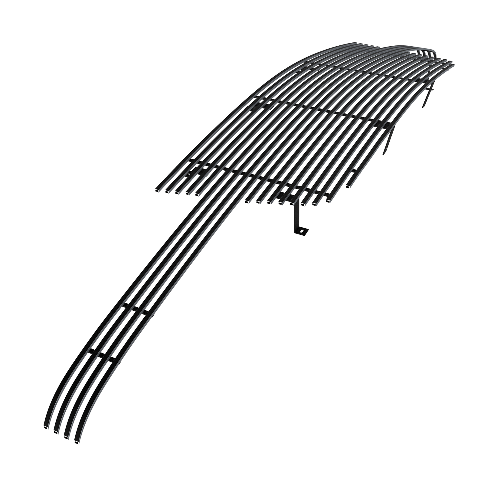 2005-2006 Chevy Silverado 2500 Full Face/2005-2006 Chevy Silverado 3500 Full Face Main Upper Black Stainless Steel Billet Grille