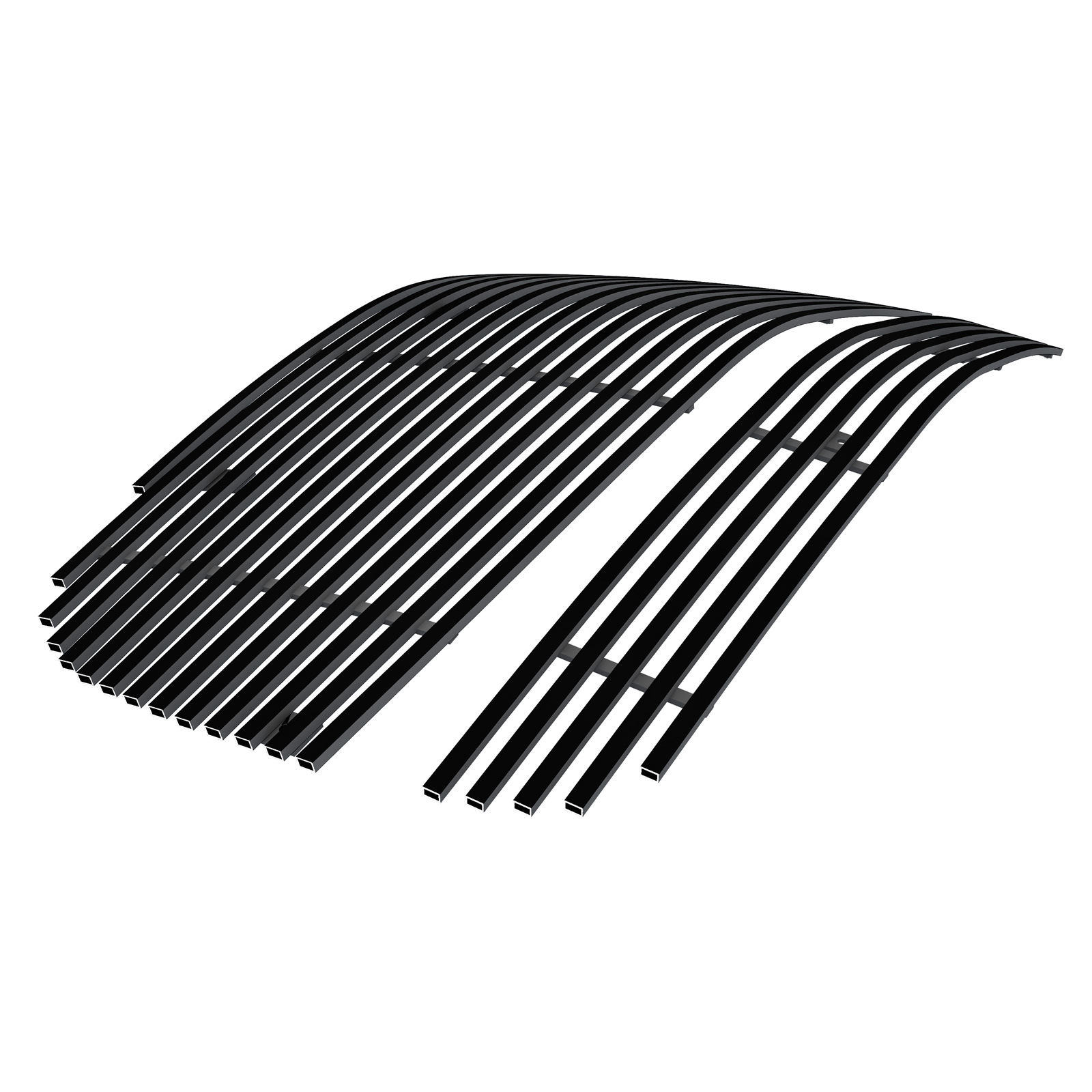 2006-2011 Chevy HHR Not For SS and SS Panel Model Main Upper + Lower Bumper Black Stainless Steel Billet Grille