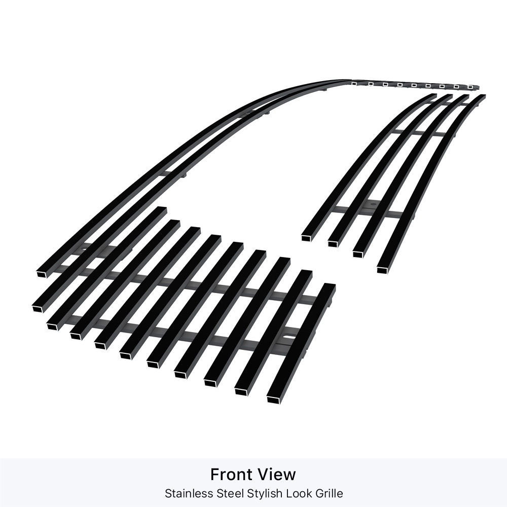 2015-2018 Ram 1500 Rebel Main Upper Black Stainless Steel Billet Grille