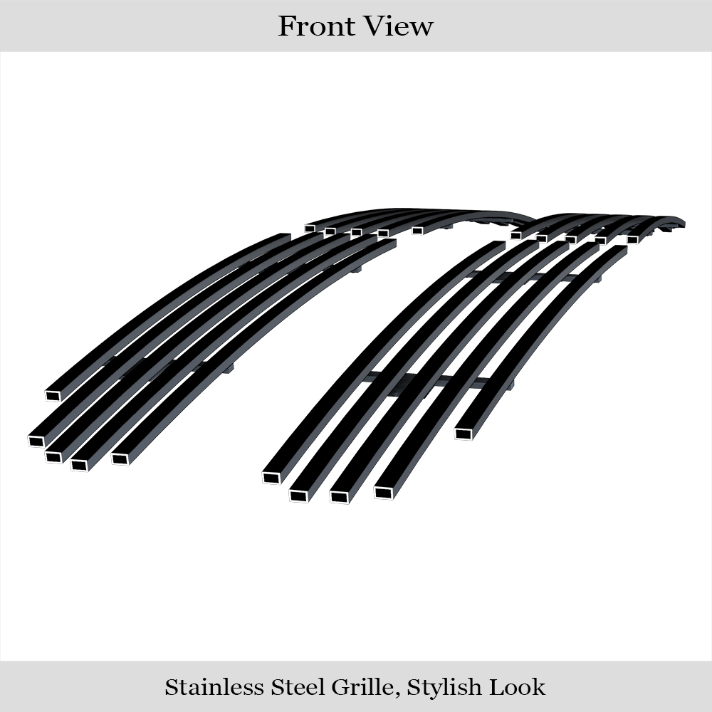 1997-2004 Dodge Dakota /1997-2003 Dodge Durango Main Upper Black Stainless Steel Billet Grille
