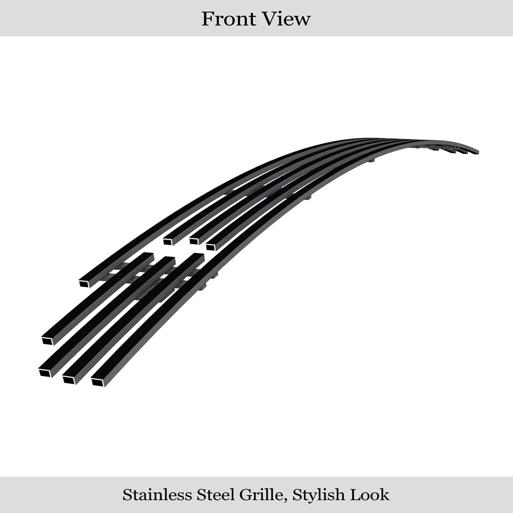 2019-2024 Ram 1500 With Sensor (Excl. 19-23 Ram 1500 Classic; Excl. Rebel And TRX) Lower Bumper Black Stainless Steel Billet Grille