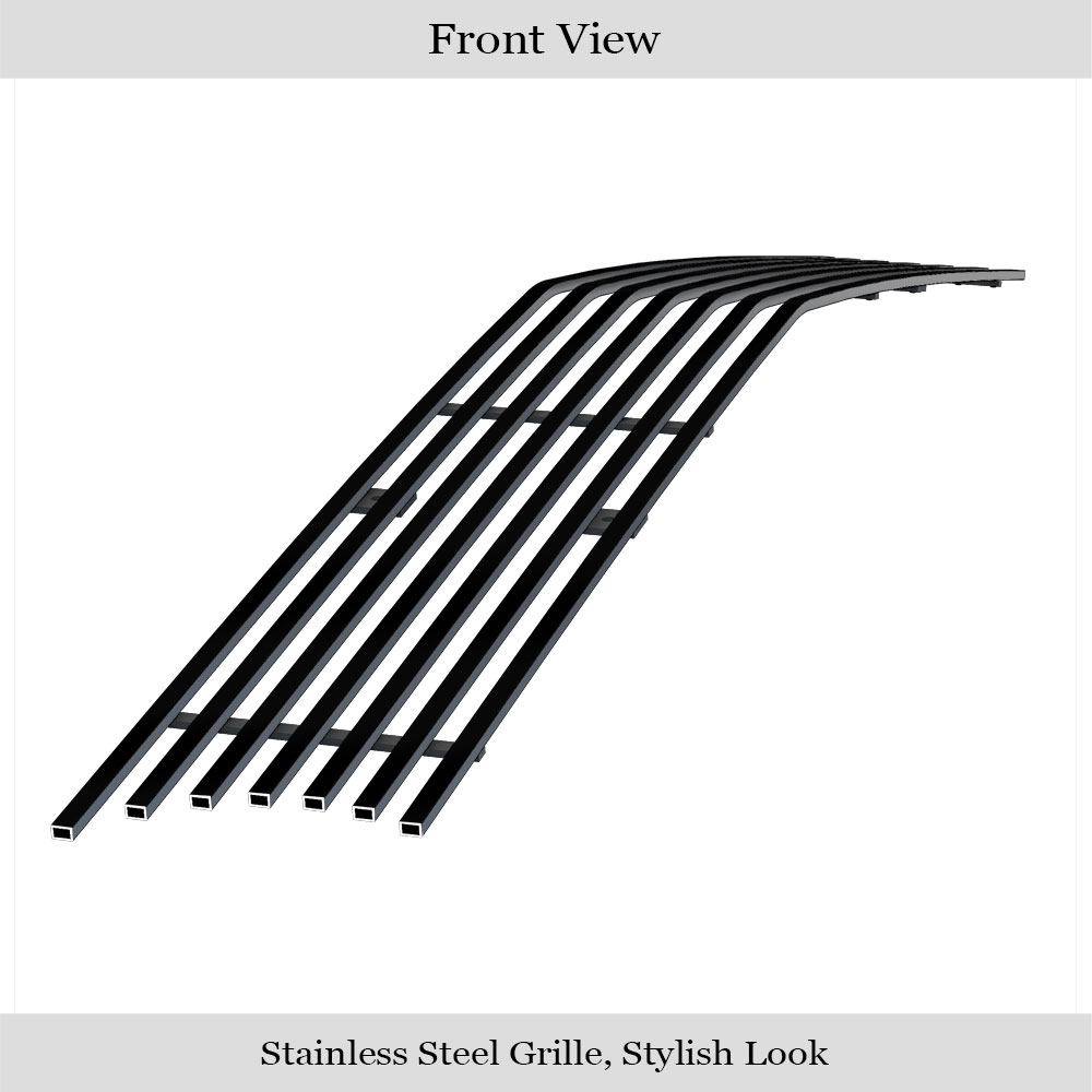 2015-2023 Dodge Challenger Main Upper Black Stainless Steel Billet Grille