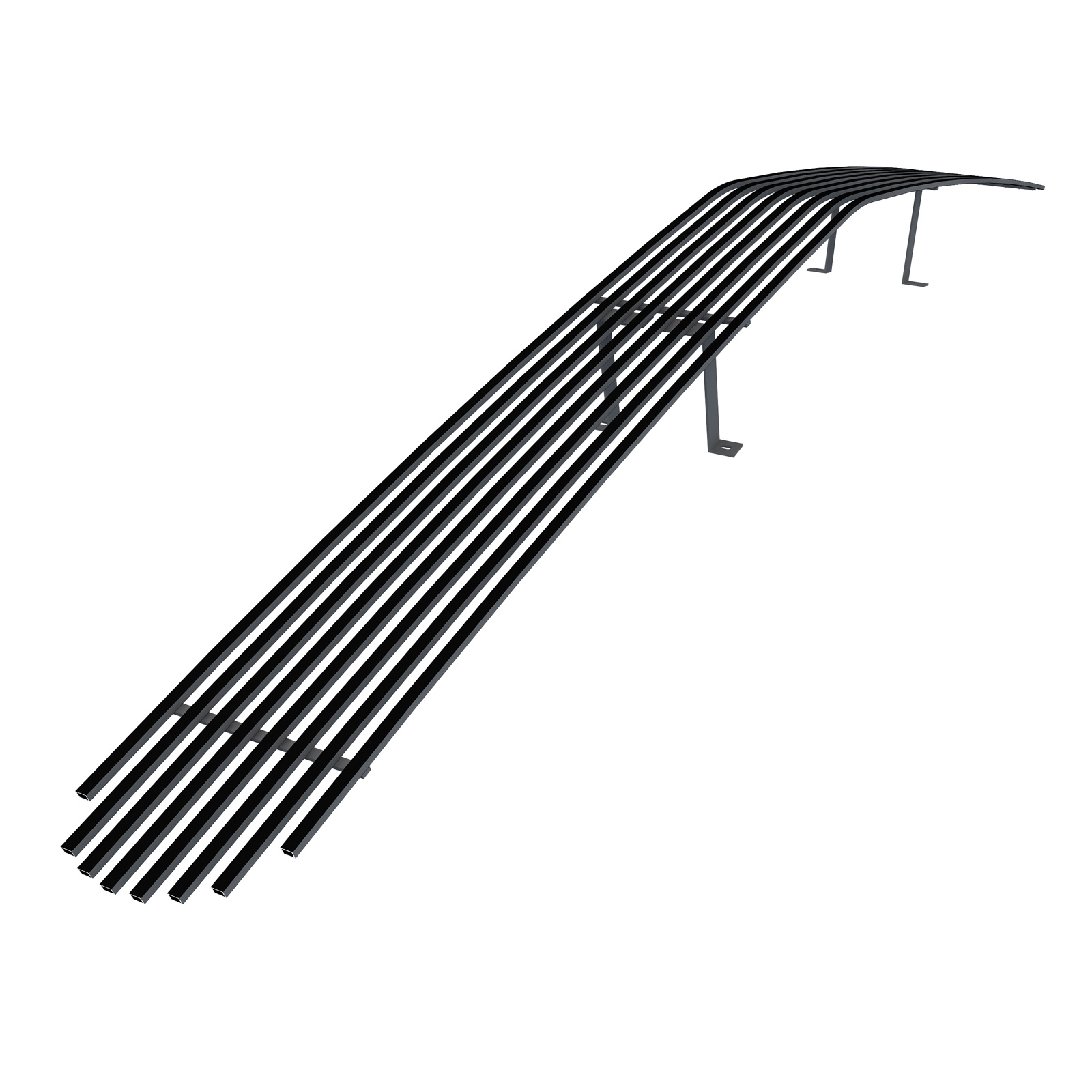 2015-2023 Dodge Challenger Phantom Main Upper Black Stainless Steel Billet Grille
