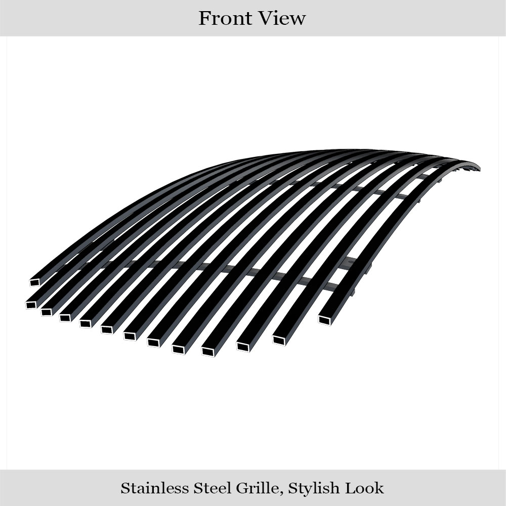 2014-2017 Dodge Durango/2018 Dodge Durango Not for RT and SRT Model/2019-2020 Dodge Durango Not for GT and RT and SRT Main Upper Black Stainless Steel Billet Grille