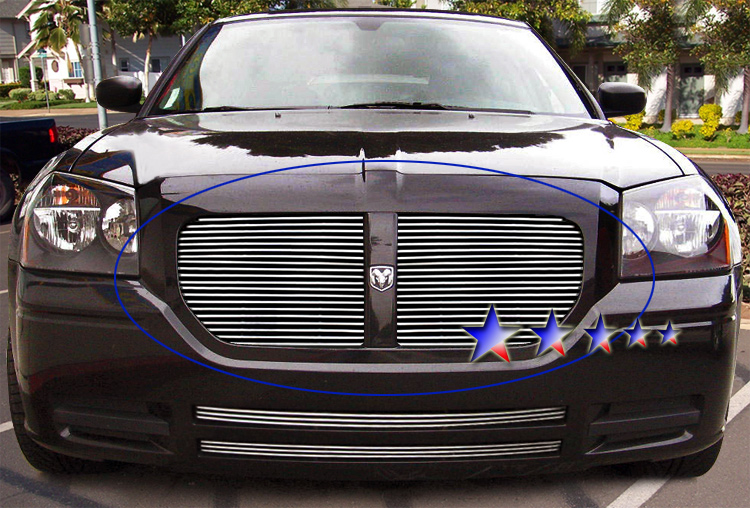 2005-2007 Dodge Magnum  Except SRT8 MAIN UPPER Aluminum Billet Grille