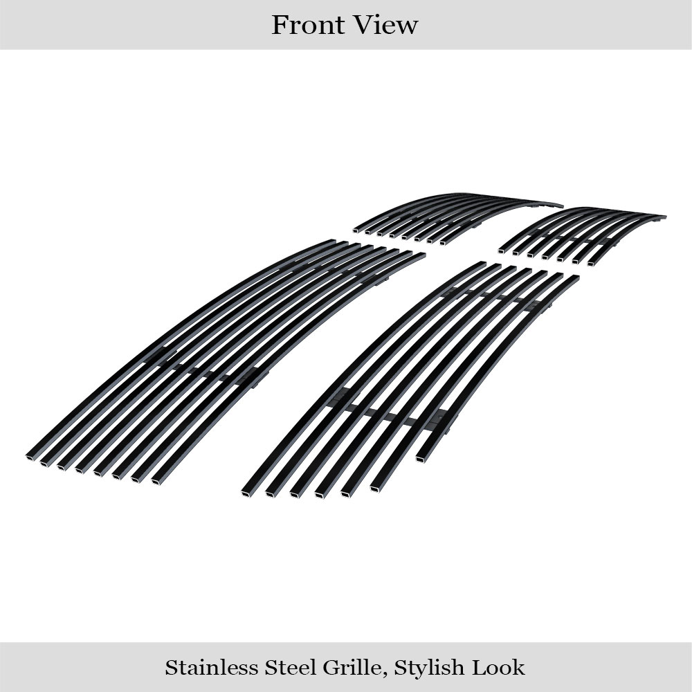 2010-2012 Ram 2500 Not For Laramie Package/2010-2012 Ram 3500 Not For Laramie Package Main Upper Black Stainless Steel Billet Grille