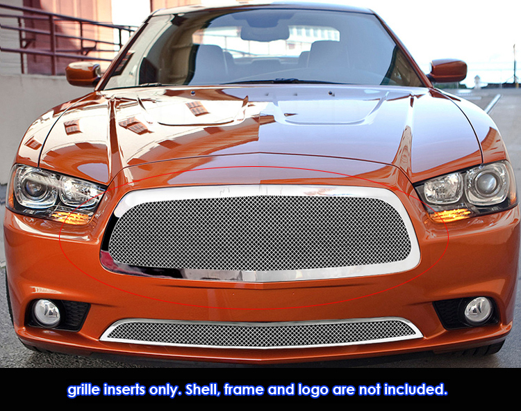 2011-2014 Dodge Charger (Not For SRT Model And Adaptive Speed Control(NHP) Package) Main Upper + Lower Bumper Wire Mesh Grille