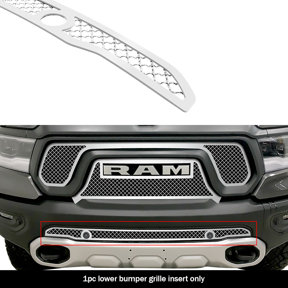 2019-2024 Ram 1500 Rebel with front sensor/ 2021-2024 Ram 1500 TRX with front sensor Lower Bumper Wire Mesh Grille