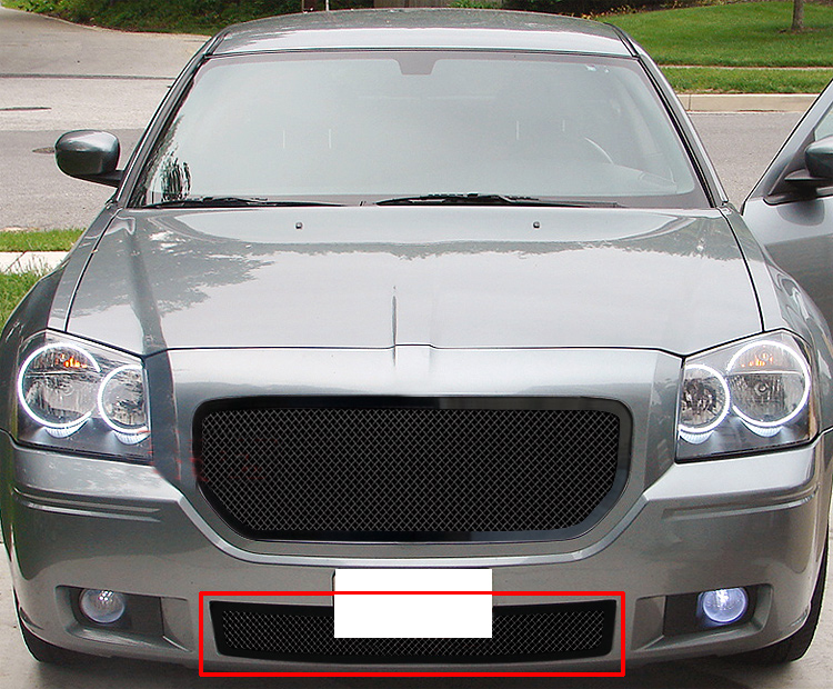 2005-2007 Dodge Magnum  Except SRT8 Lower Bumper Black Wire Mesh Grille