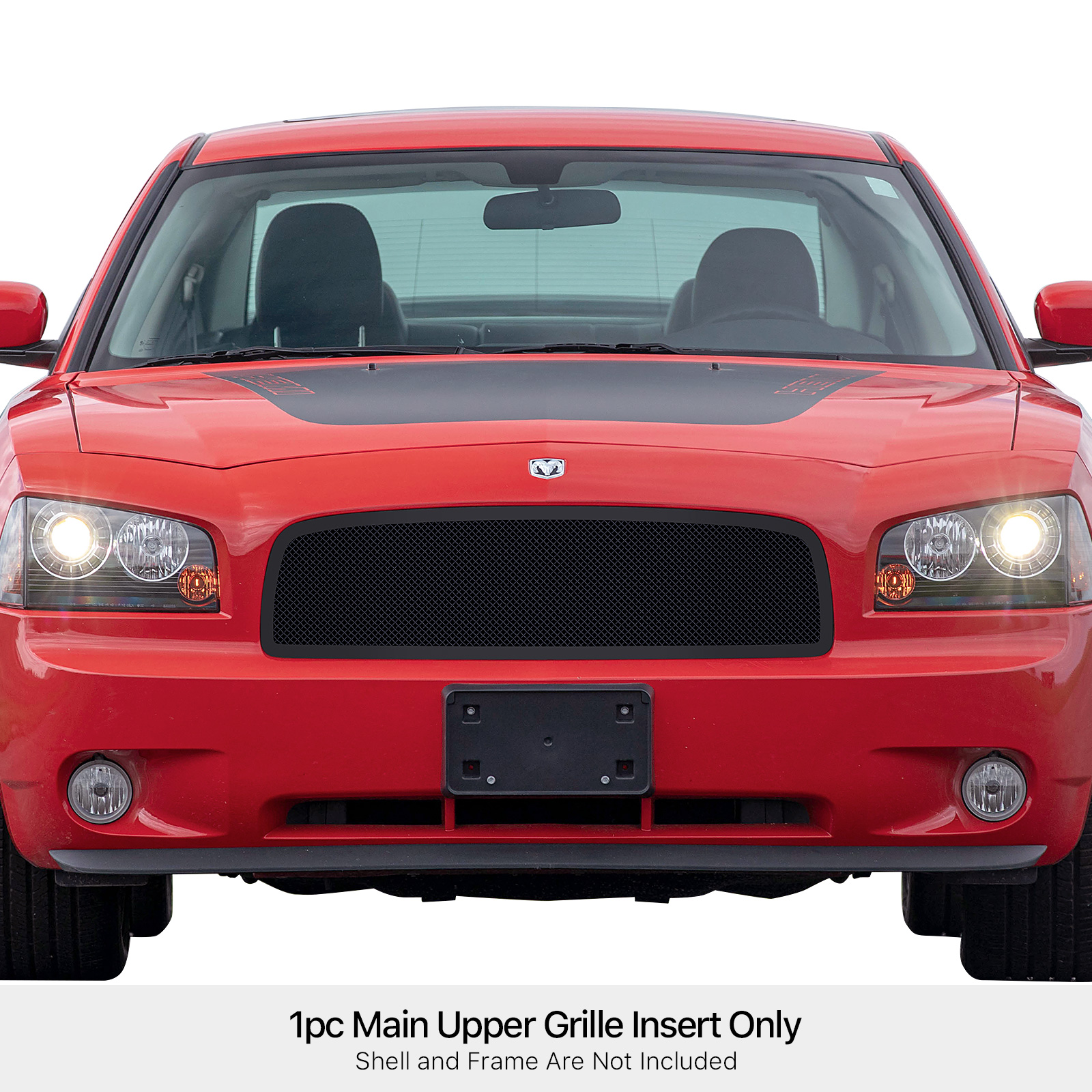 2005-2010 Dodge Charger Main Upper Black Wire Mesh Grille