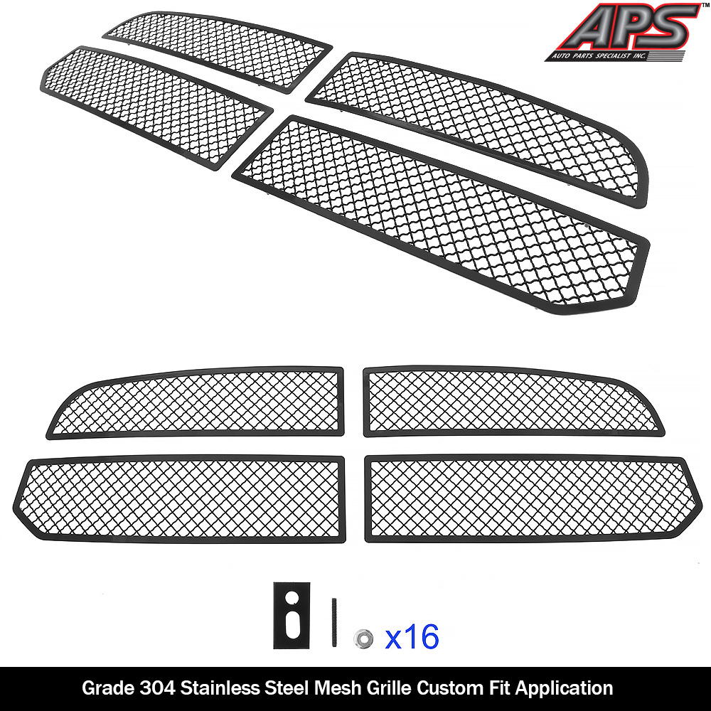 2013-2018 Ram 1500 Honeycomb Style Only/2019-2021 Ram 1500 Classic Honeycomb Style Only Main Upper Black Wire Mesh Grille