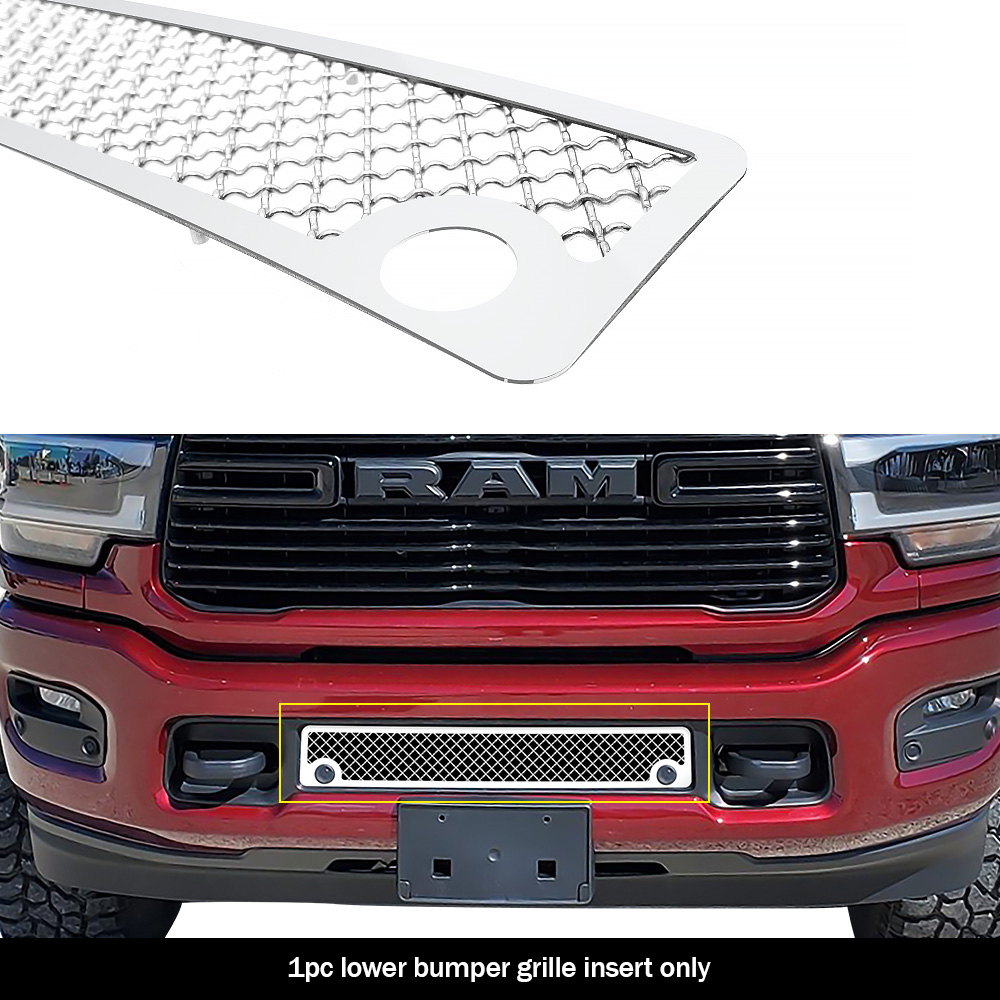 2019-2024 Ram 2500 with sensor /2019-2024 Ram 3500 with sensor Lower Bumper Wire Mesh Grille