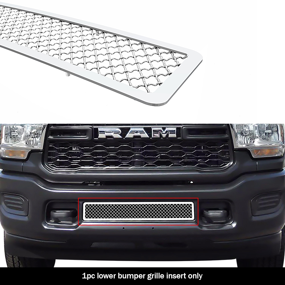 2019-2024 Ram 2500 without sensor /2019-2024 Ram 3500 without sensor Lower Bumper Wire Mesh Grille