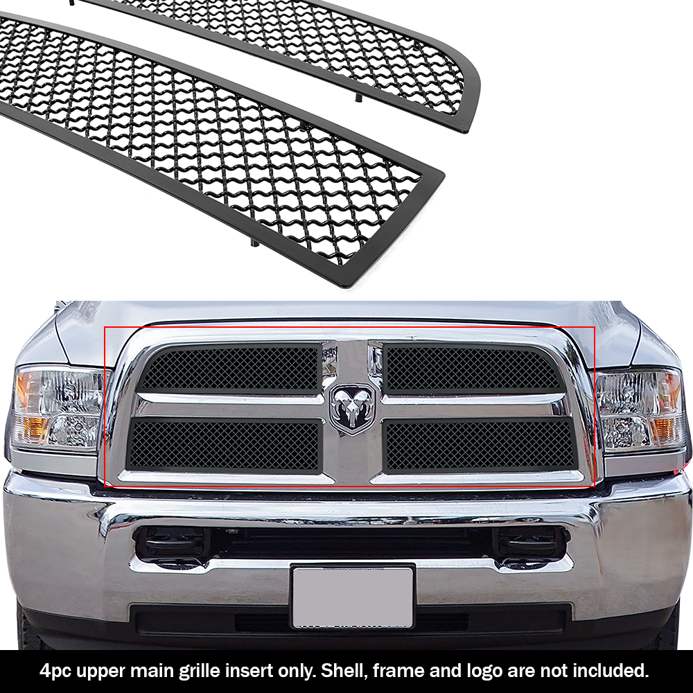 2013-2018 Ram 2500 /2013-2018 Ram 3500 Main Upper Black Wire Mesh Grille