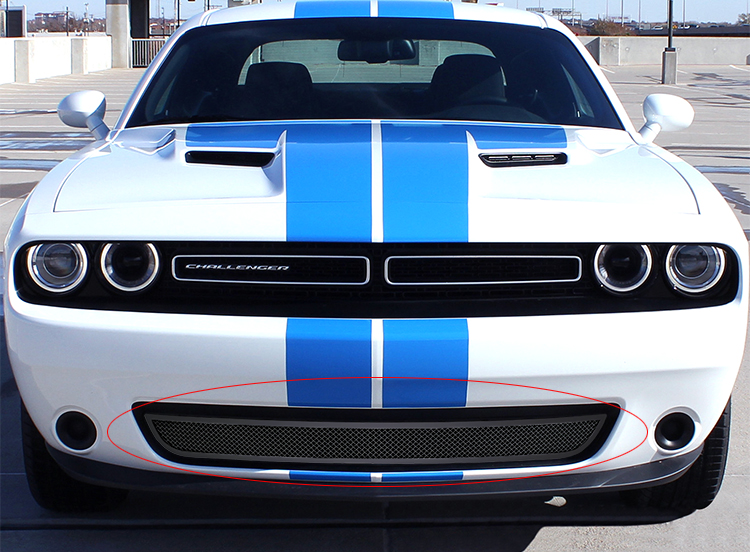 2015-2023 Dodge Challenger Without Adaptive Cruise Control Not For SRT OR R/T Scat Pack Widebody Models Lower Bumper Black Wire Mesh Grille