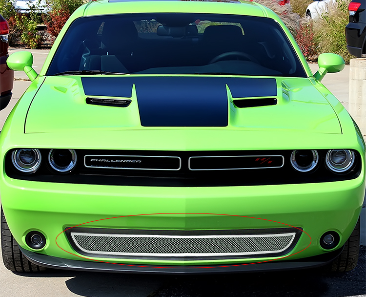 2015-2023 Dodge Challenger Without Adaptive Cruise Control Not For SRT OR R/T Scat Pack Widebody Models Lower Bumper Wire Mesh Grille