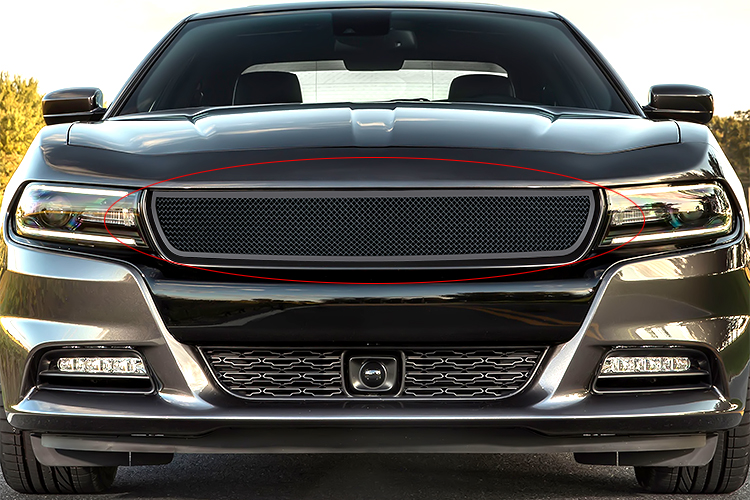 2015-2018 Dodge Charger (Not for Daytona and RT SCAT Pack and SRT)/2019-2023 Dodge Charger Only for SXT Main Upper Black Wire Mesh Grille