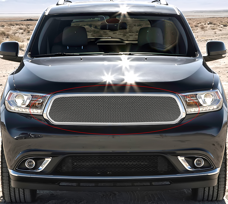 2014-2017 Dodge Durango/2018 Dodge Durango Not for RT and SRT model/2019-2020 Dodge Durango Not for GT and RT and SRT Main Upper Wire Mesh Grille