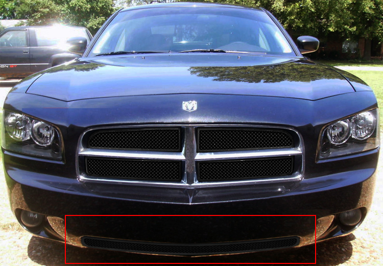 2005-2010 Dodge Charger  Not For SRT8 Lower Bumper Black Wire Mesh Grille