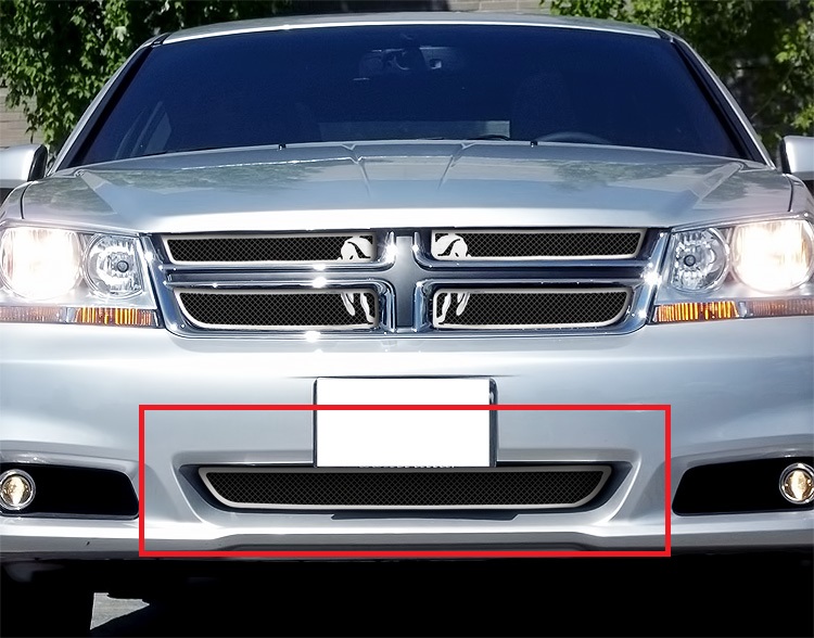 2011-2014 Dodge Avenger Lower Bumper Black Wire Mesh Grille