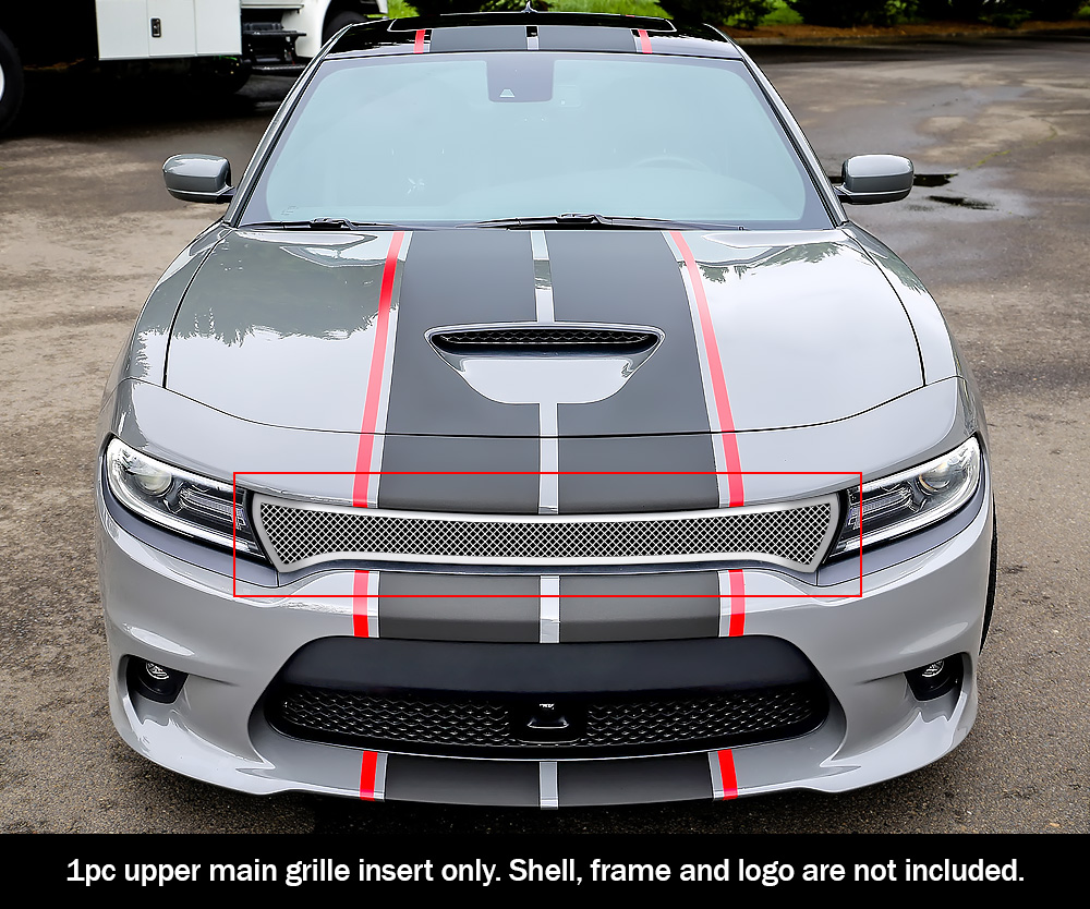 2015-2018 Dodge Charger (Only for Daytona and RT SCAT pack and Daytona 392 and SRT 392 and SRT Hellcat) / 2019 Dodge Charger Only for GT and RT Main Upper Wire Mesh Grille