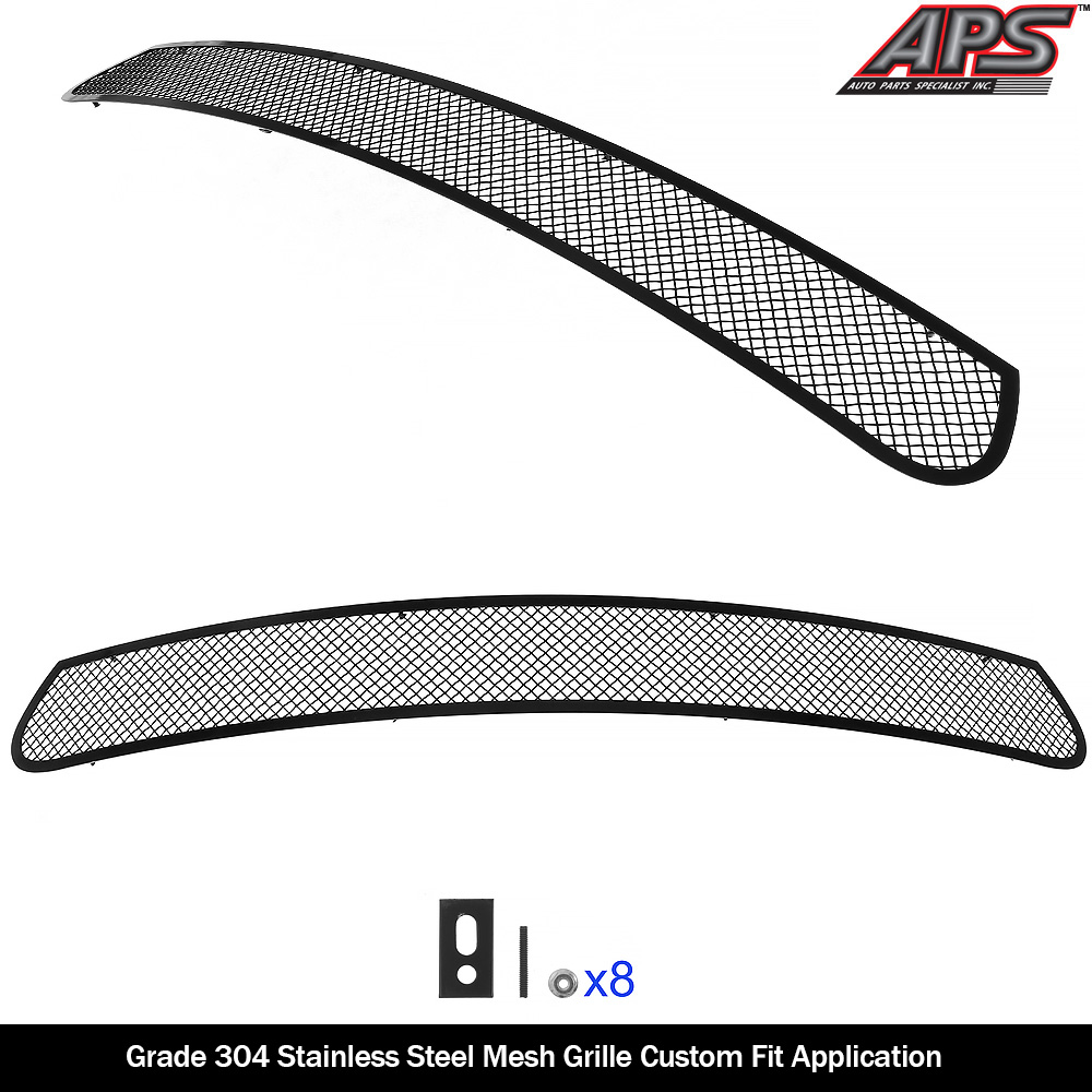 2015-2018 Dodge Charger Without Adaptive Cruise Control (Only for Daytona and RT SCAT pack and Daytona 392 and SRT 392 and SRT Hellcat) / 2019 Dodge Charger Without Adaptive Cruise Control (Only for GT and RT) Lower Bumper Black Wire Mesh Grille