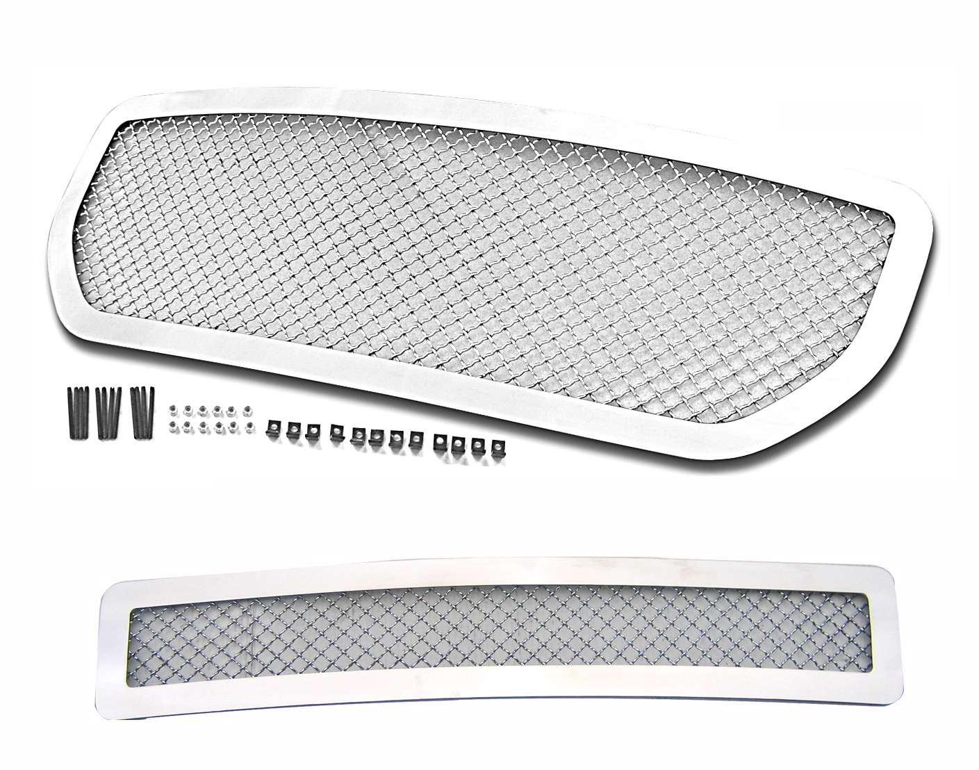 2005-2007 Dodge Magnum Main Upper + Lower Bumper Wire Mesh Grille