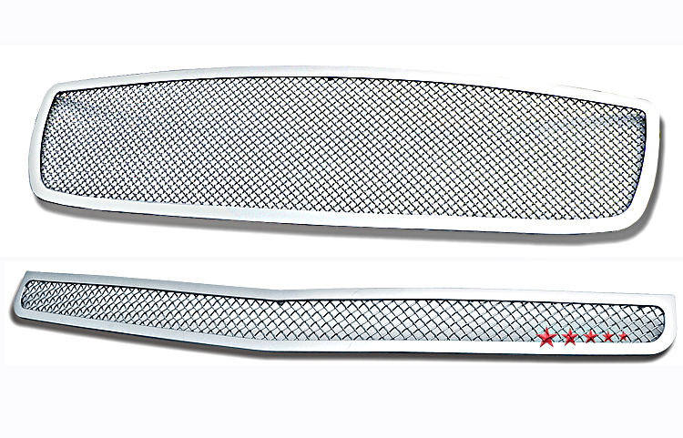 2005-2010 Dodge Charger Not For SRT8 Main Upper + Lower Bumper Wire Mesh Grille