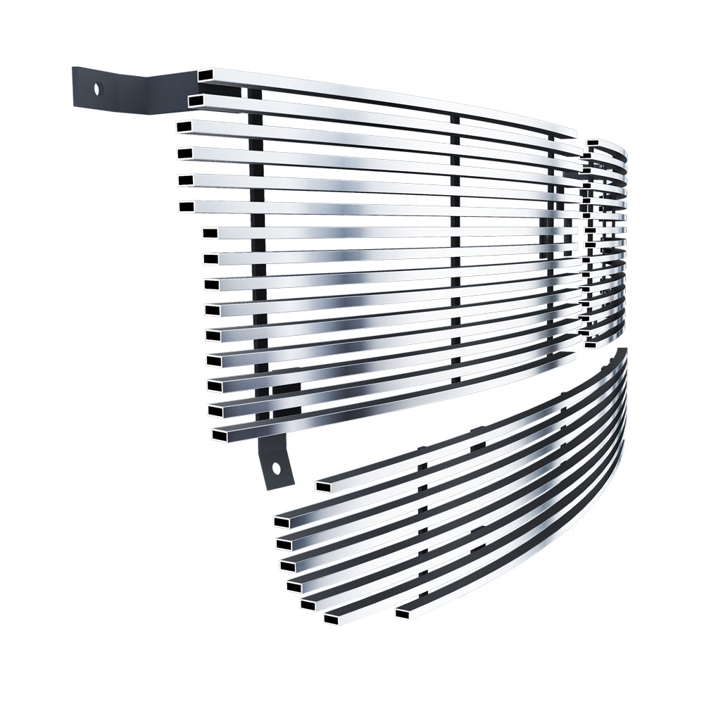 1997-2004 Dodge Dakota /1997-2003 Dodge Durango Main Upper + Lower Bumper Stainless Steel Billet Grille