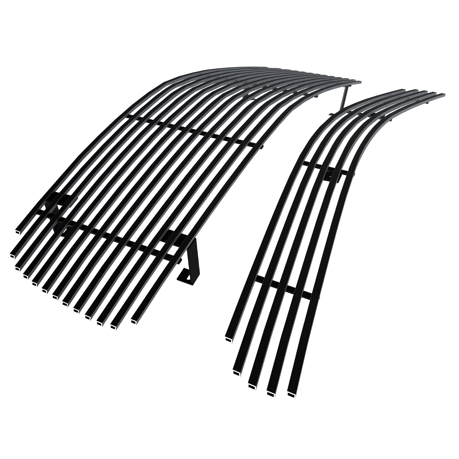 2005-2010 Dodge Charger Not For SRT8 Main Upper + Lower Bumper Black Stainless Steel Billet Grille